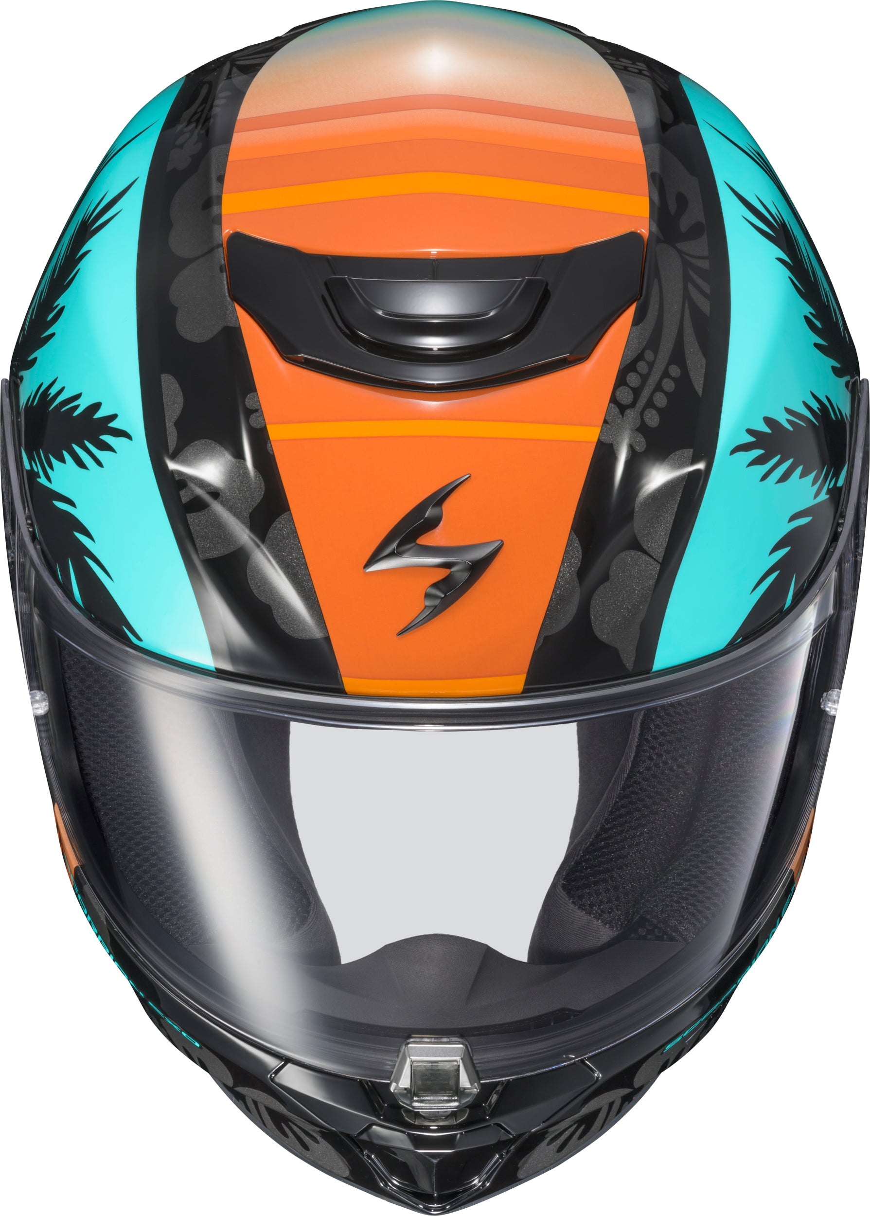 SCORPION EXO R330 Full-Face Helmet Tubbs Light Blue/Orange - DOT and ECE Certified