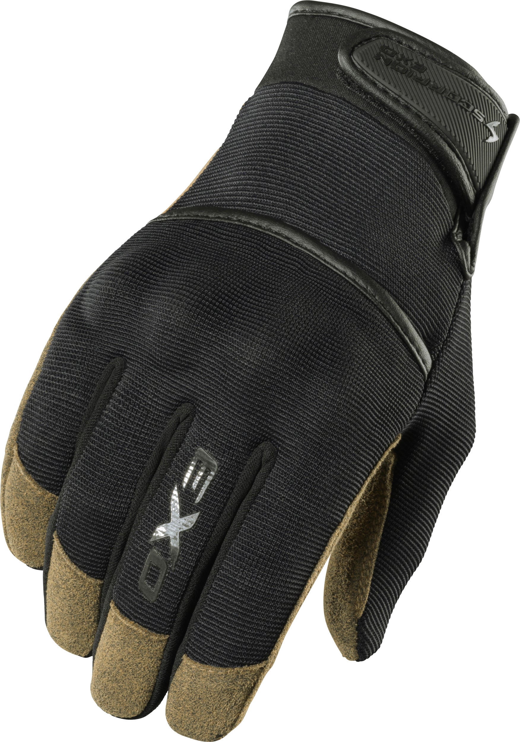 SCORPION EXO Stealth Grip Gloves Black Small * Durable AX? Suede and Polyester Corduroy Construction with Touchscreen Compatibility