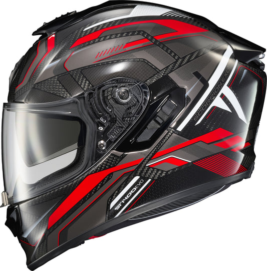 SCORPION EXO-1400 EVO Carbon Helmet Hex Gloss Red Small