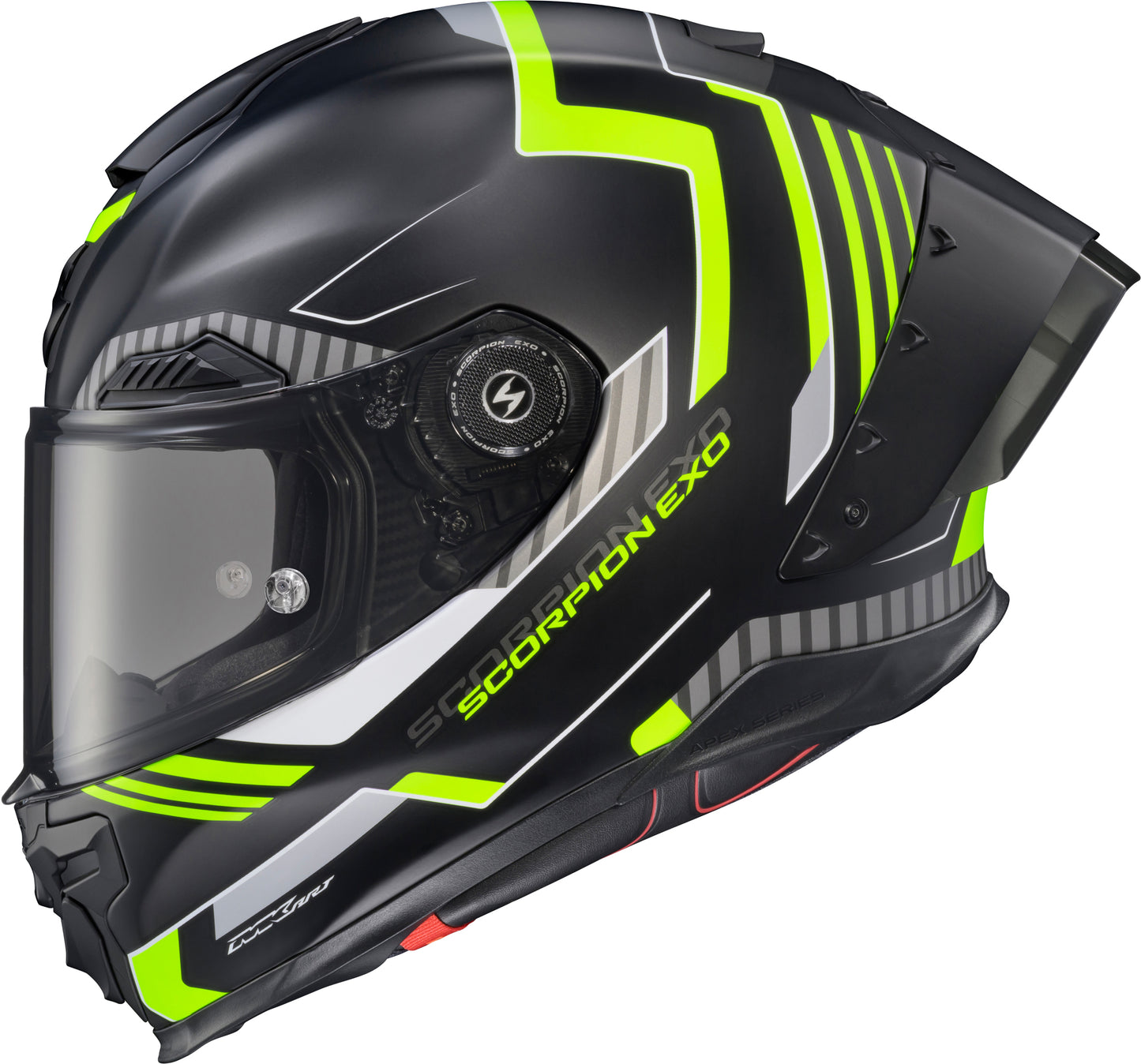 Scorpion EXO War-3733 Apex Exo Warp Full Face Helmet atarax Black and Hi Vis Small