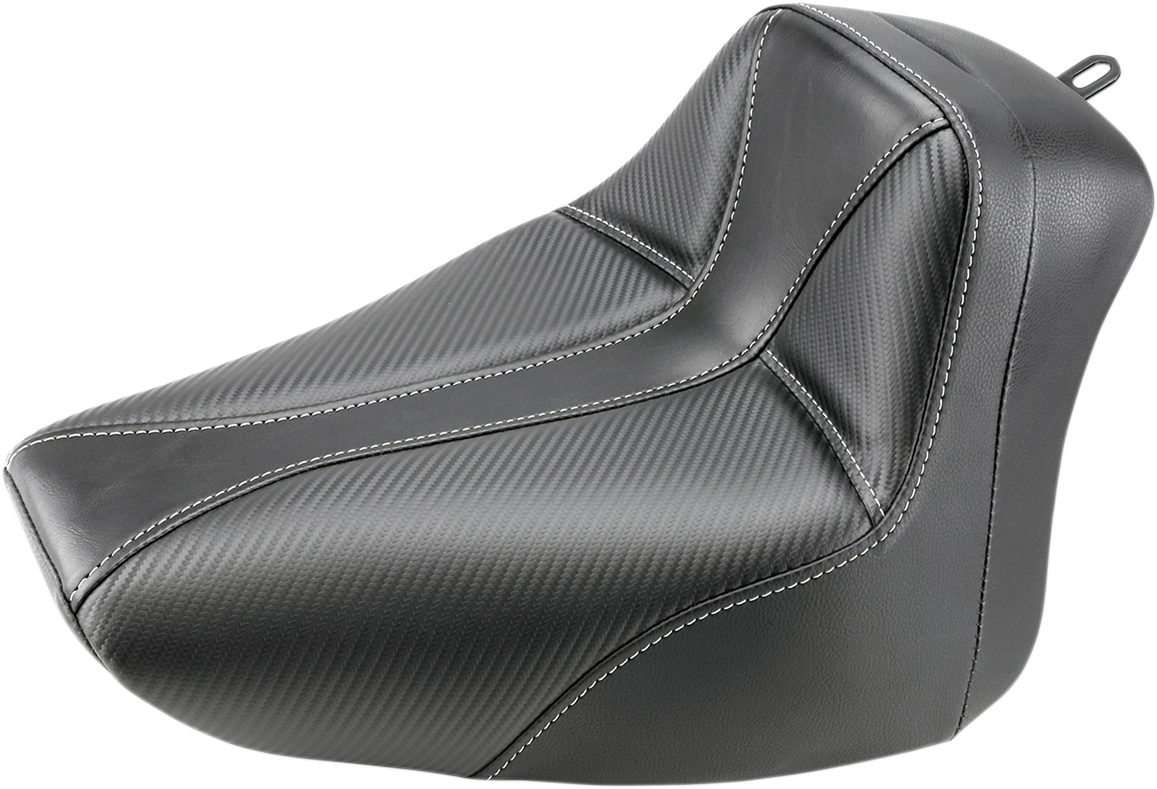 Saddlemen Dominator Solo Seat for Harley-Davidson FLS/FXS 2000-2006 - Black with Gray Stitching, Part 800-01-0042