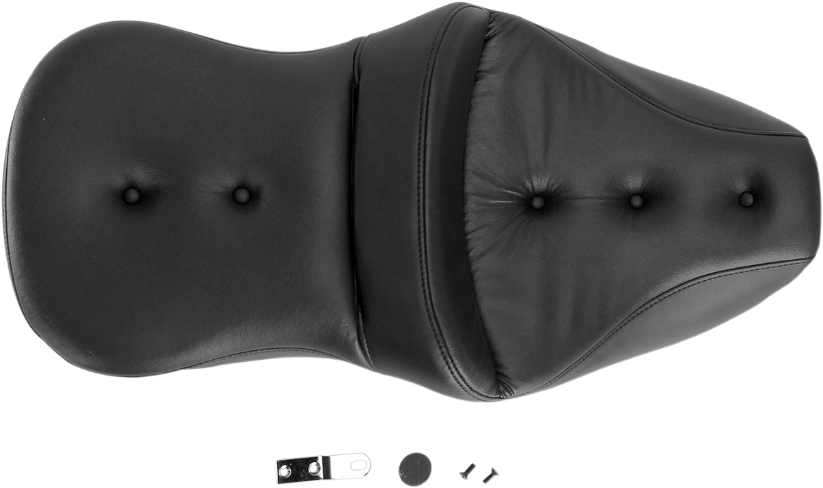 SADDLEMEN Pillow-Top Roadsofa™ Seat for FLH/FLT 1999-2007 – Black, Part #897-06-181