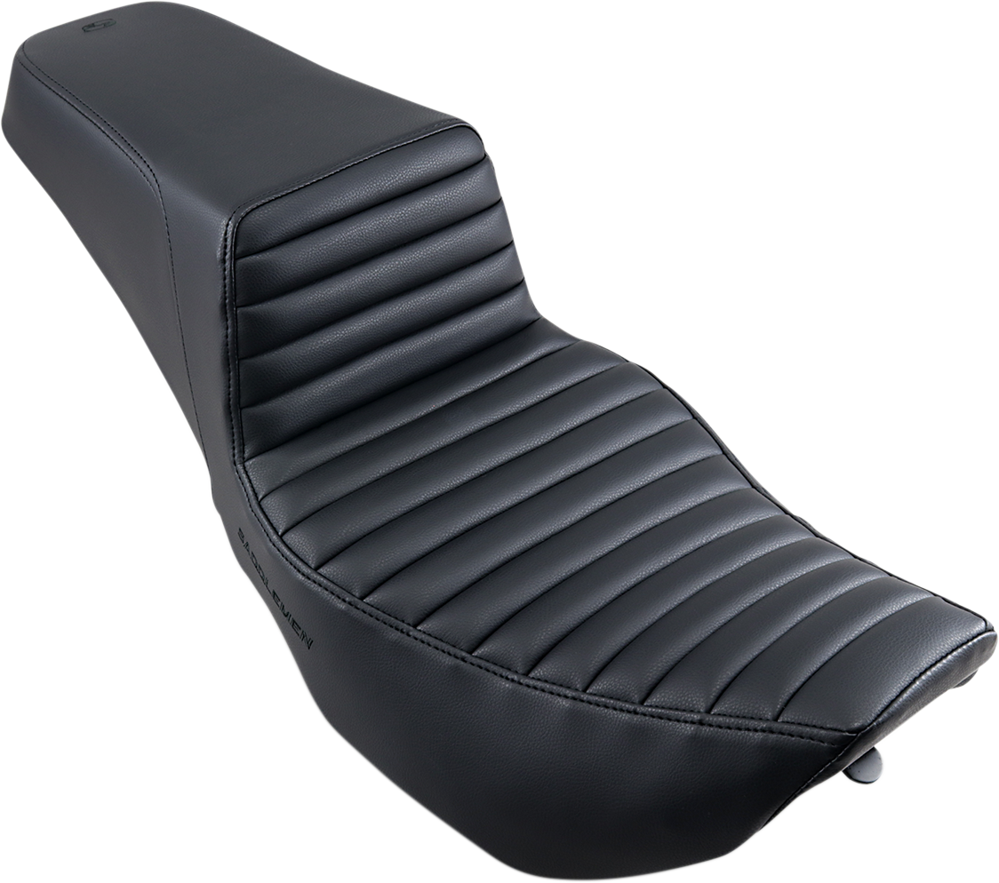 SADDLEMEN Step-Up Front Tuck-n-Roll Seat for FLHR/FLHX – Black (Part #897-06-171)