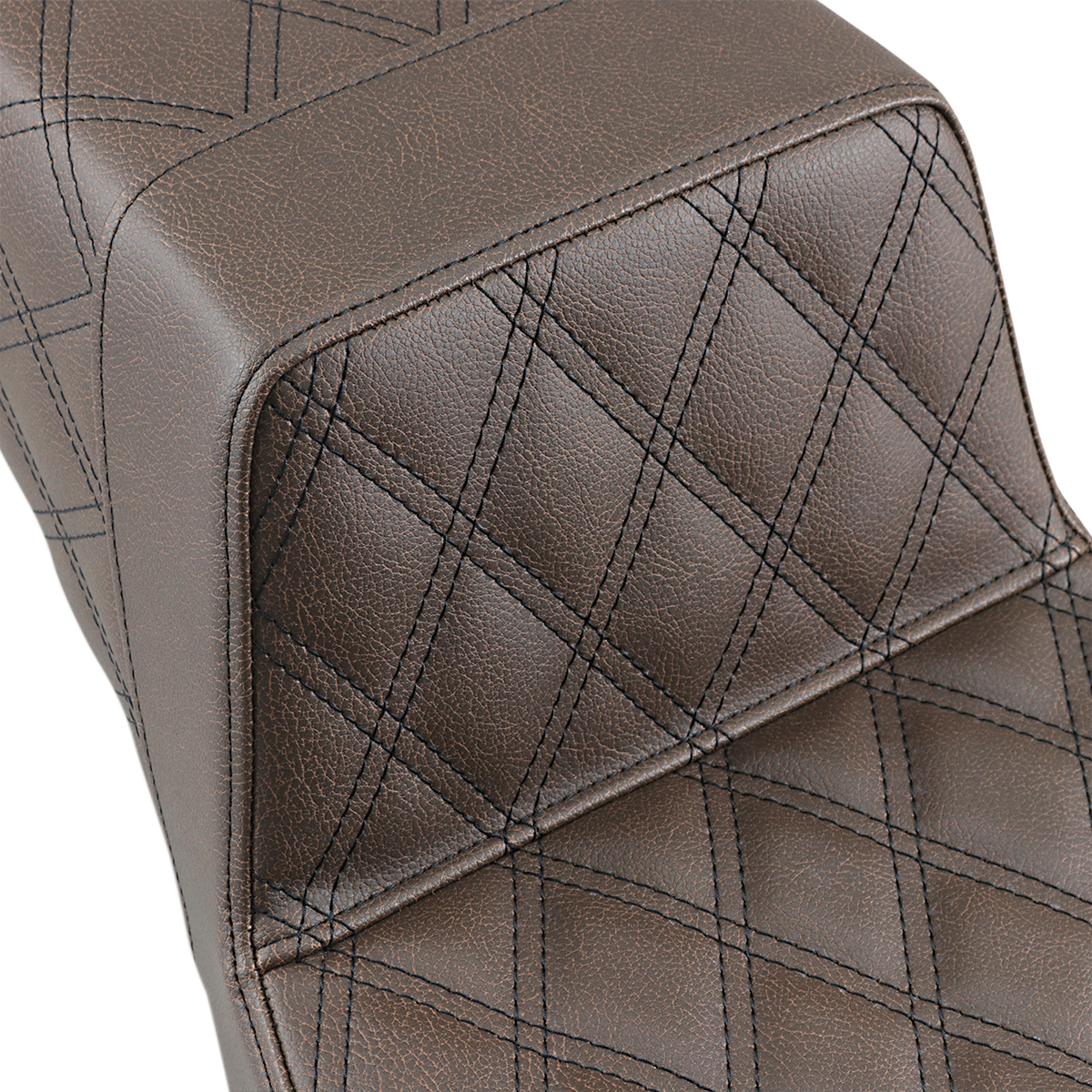SADDLEMEN Step-Up Seat with Full Lattice Stitch in Brown – Part Number 897-06-175BR