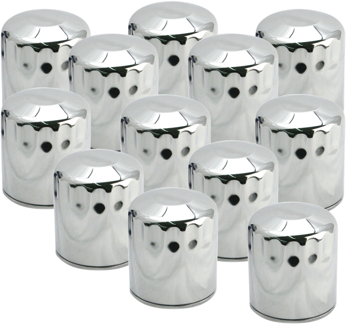 S&S CYCLE Chrome Oil Filter 310-0242 – High-Performance Motorcycle Filter, 12-Pack