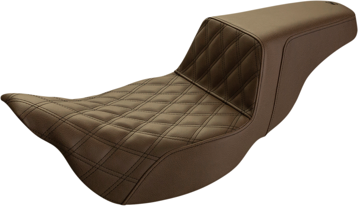 SADDLEMEN Step-Up Seat - Extended Reach for FL 2008-2024, Brown - Part 808-07B-172BREX
