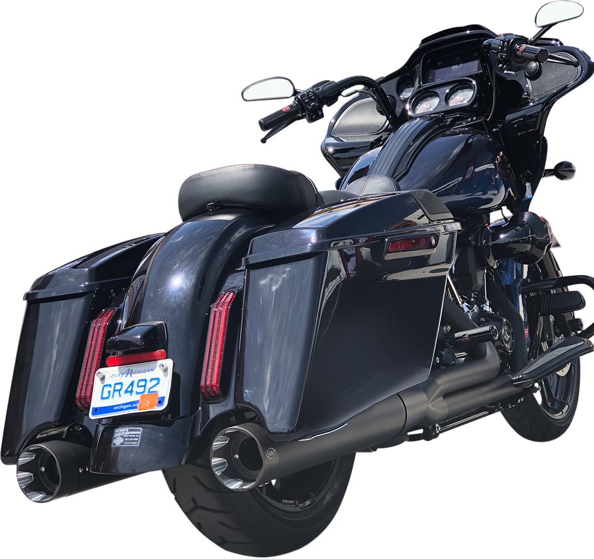 S&S CYCLE Shadow Muffler Kit - Black 550-0830