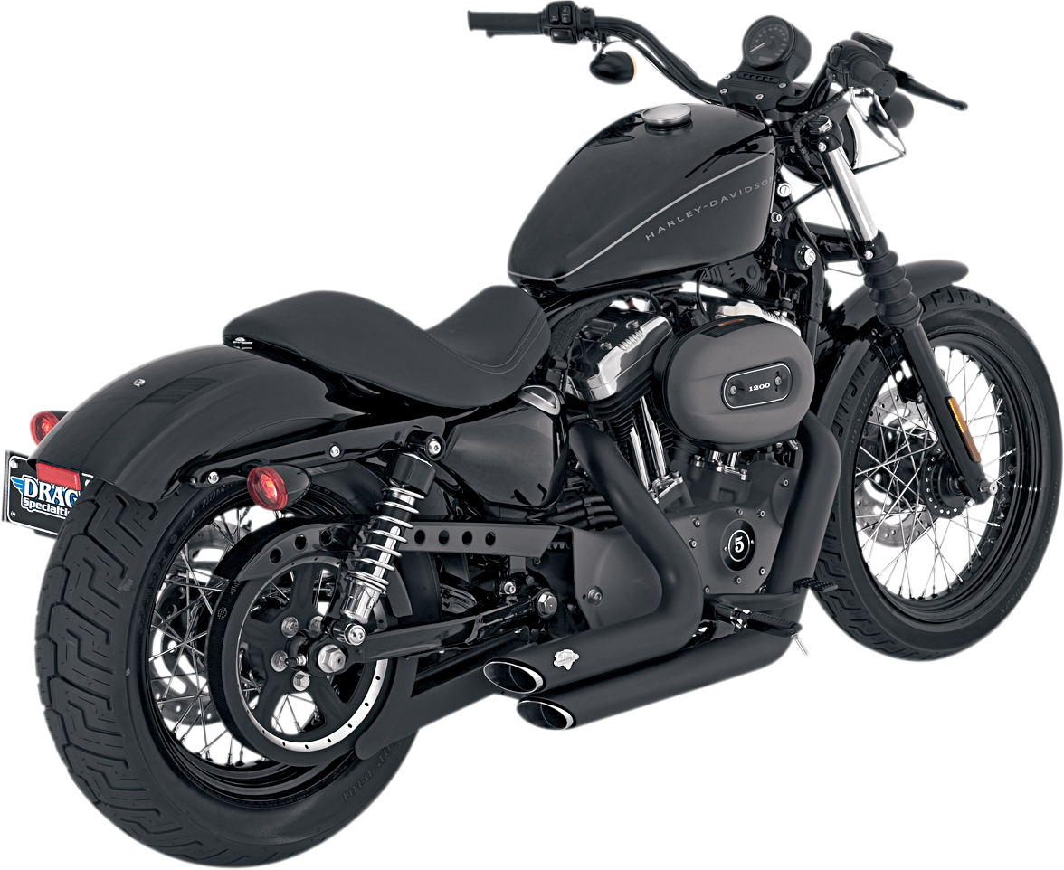 Vance & Hines Shortshots Staggered Exhaust System - Black 47219