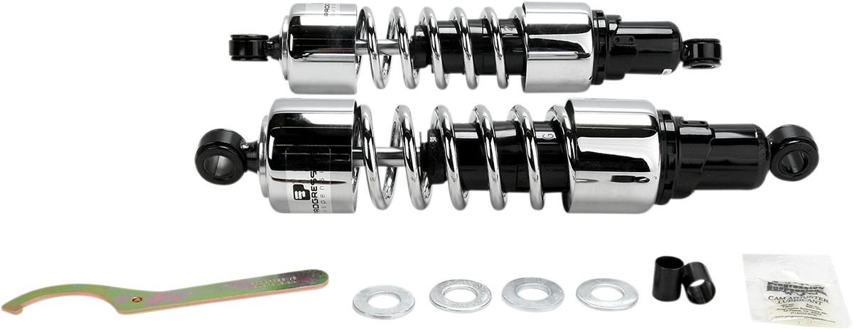 Progressive Suspension 412 Cruiser Series 13.5" Chrome Heavy Duty Shocks - Model 412-4223C