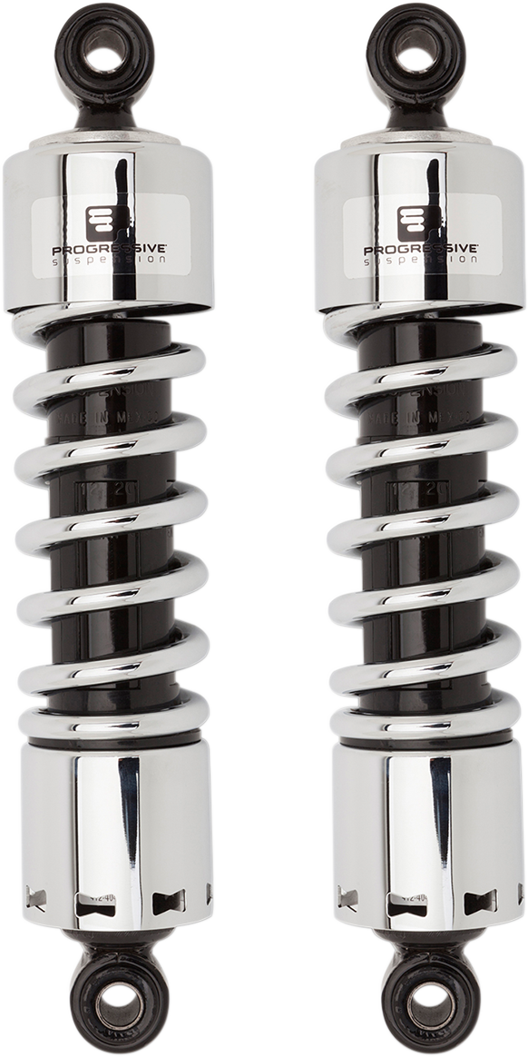Progressive Suspension 412 Series Shock - 12 Inch Chrome for Harley Dyna - Model 412-4036C