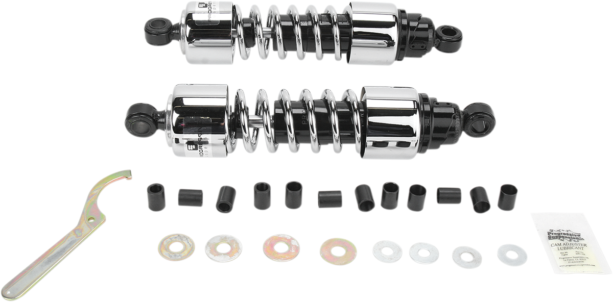 Progressive Suspension 412-4206C 12.5-Inch Cruiser Series Chrome Heavy Duty Shocks for Touring Bikes