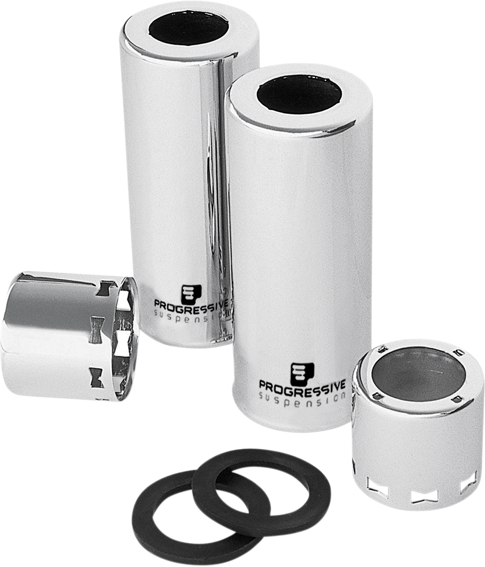 Progressive Suspension Shock Cover Kit - Chrome for Harley-Davidson 412 Series (Part 30-5027C)