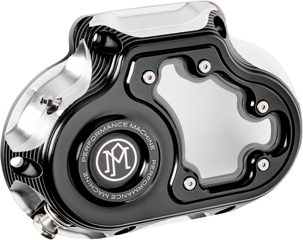 PERFORMANCE MACHINE (PM) Transmission Cover - Contrast Cut™ - Hydraulic - Touring 0177-2080M-BM