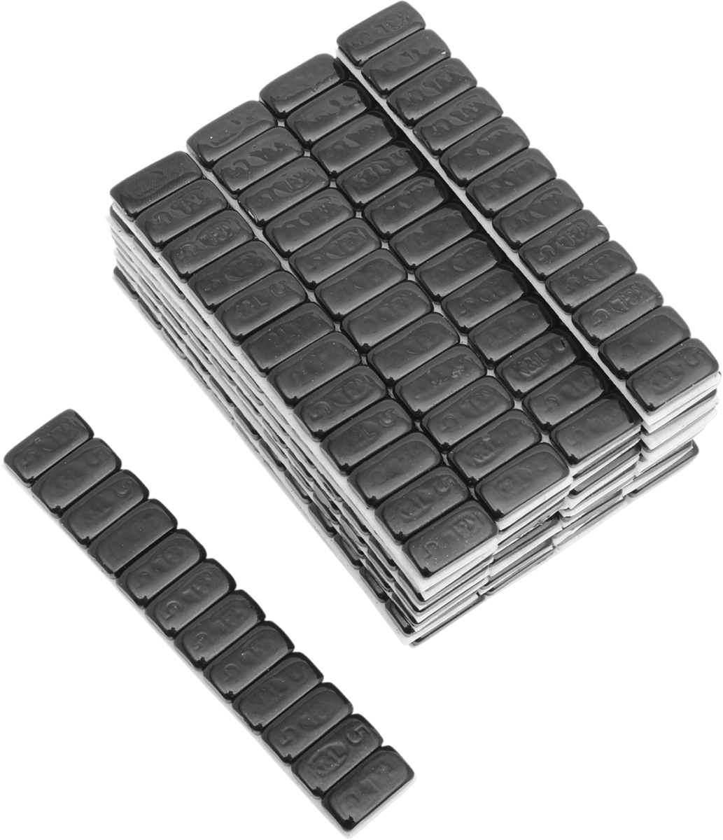 K&L SUPPLY Wheel Weights - Rectangle Adhesive Stick-On - Black - 360 Pack (Part #32-8090)
