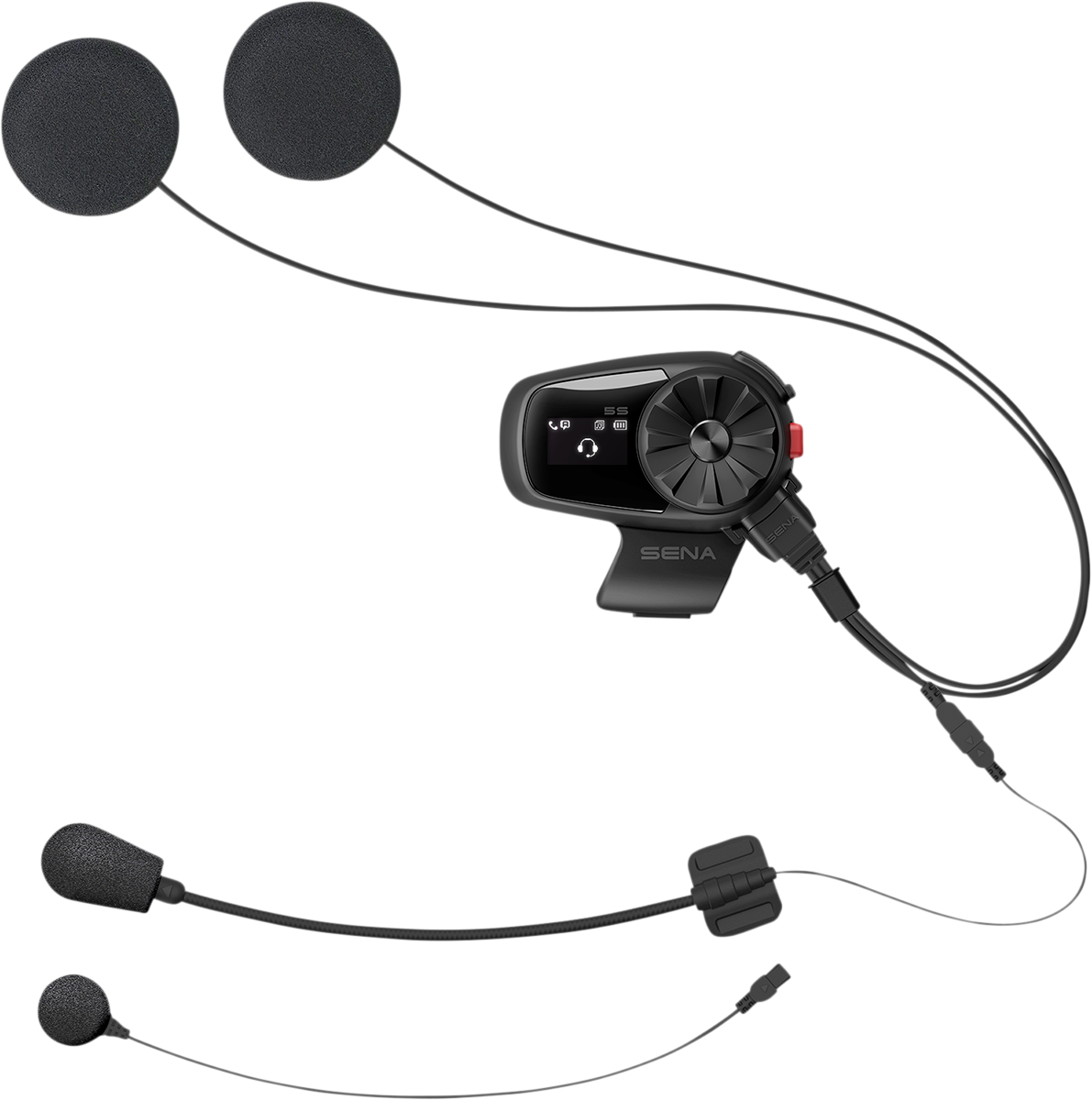 SENA 5S Communication System - Single 5S-10- with Bluetooth 5.0 and HD Helmet Speakers