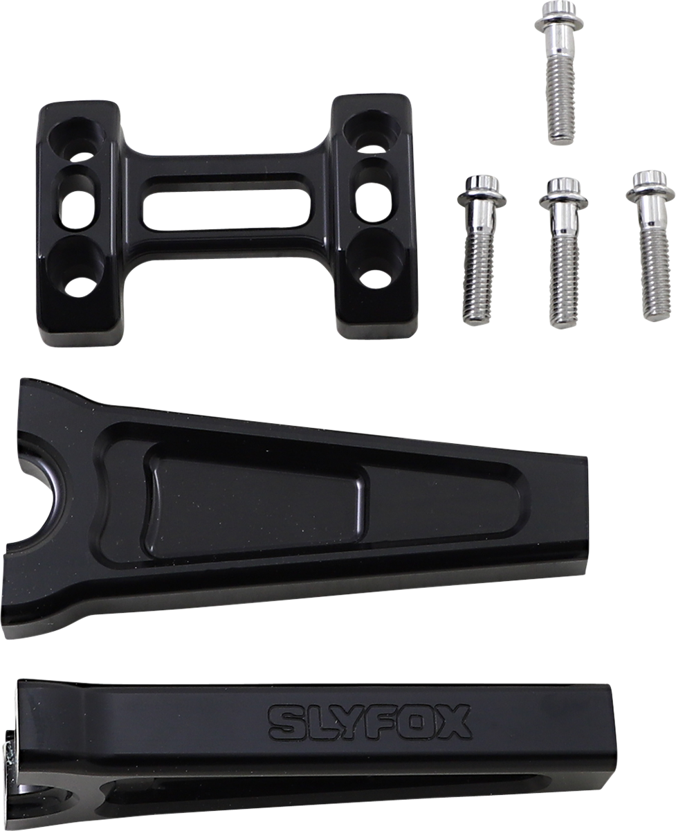 SLYFOX Handlebar Riser Kit - Straight, 1-Inch Clamp, 6-Inch Rise - Black (Part No. TM-SLY4)