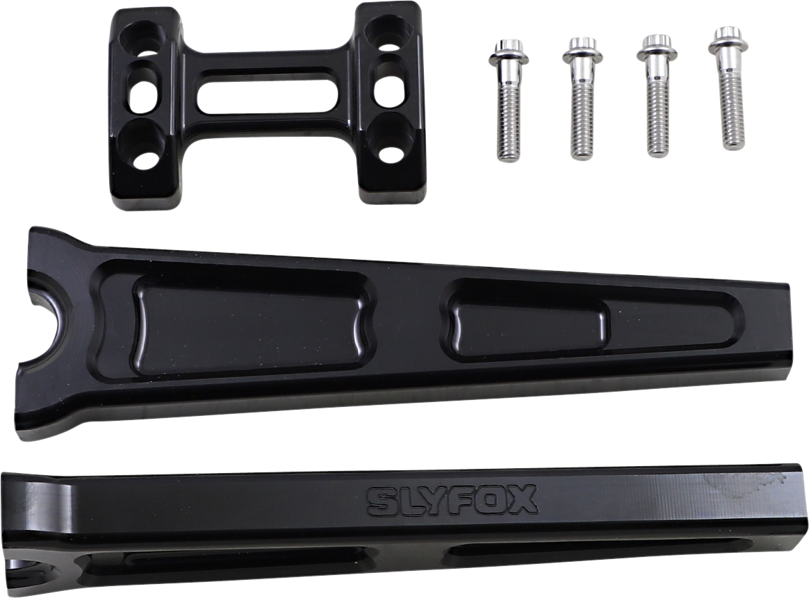 SLYFOX Handlebar Riser Kit - Straight, 1 Inch Clamp, 10 Inch Rise - Black, Model TM-SLY8