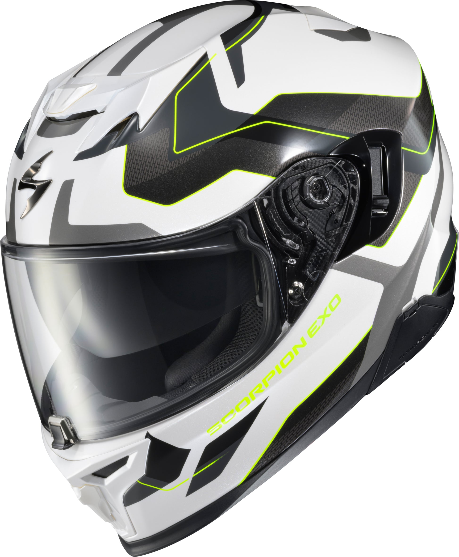 ScorpionEXO Exo T520 Full Face Helmet Zuse White/Hi Viz Large by SCORPION EXO (Part No. T52-1235)