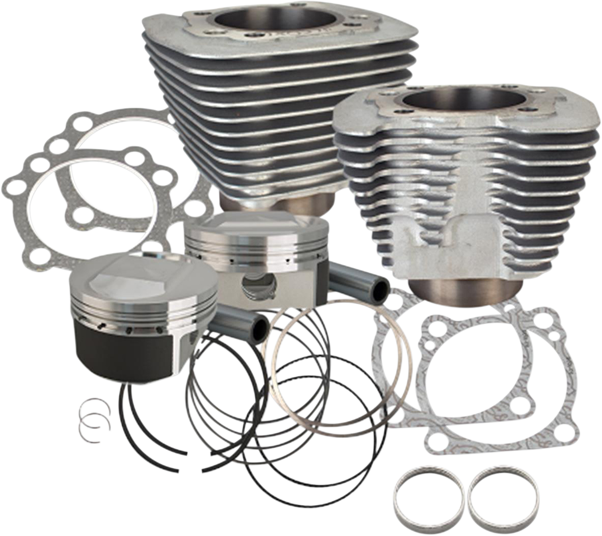 S&S Cycle 910-0690 1250 cc Conversion Cylinder Kit for Harley Sportster - Silver