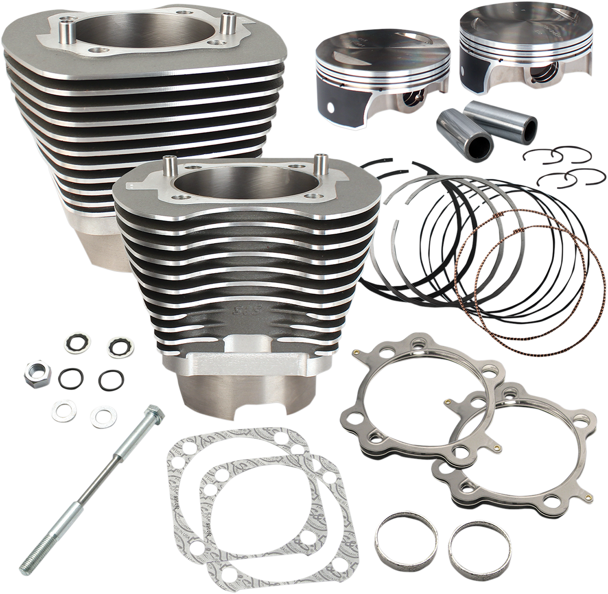 S&S Cycle 117" Big Bore Cylinder Kit - Twin Cam 910-0474 | Stone Gray Performance Upgrade