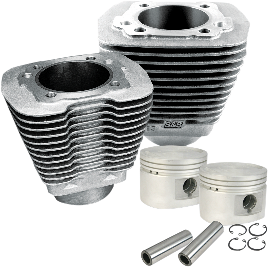 S&S Cycle 80" Evolution Big Twin Cylinder & Piston Kit - Natural Finish (Part 910-0179)