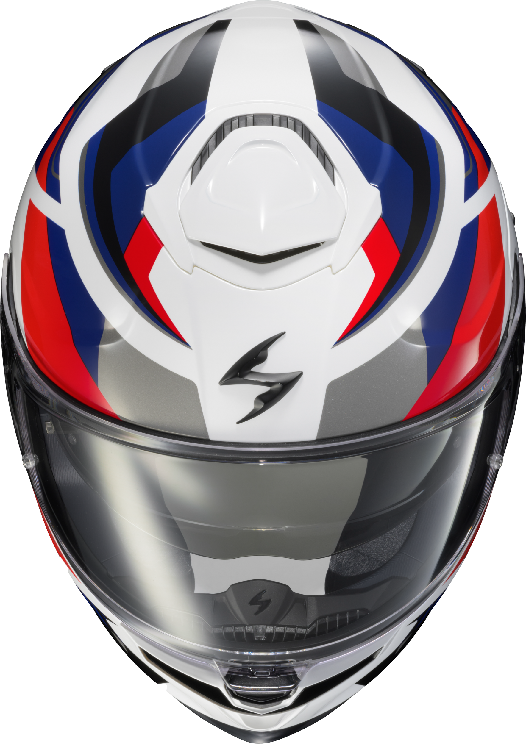 Scorpion EXO ECL-1105 Exo Eclipse Full Face Helmet * Lunar White, Red & Blue, Large