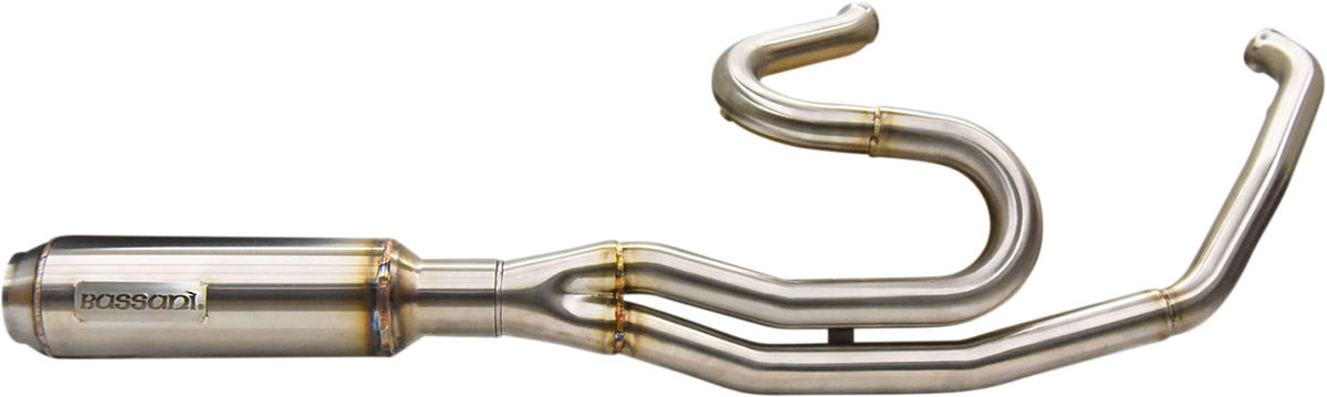 BASSANI XHAUST 2-into-1 Mid-Length Super Bike Exhaust System - Stainless Steel 1F98SS