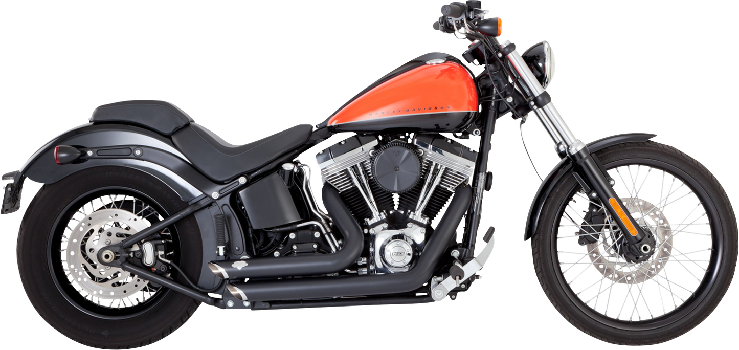 Vance & Hines Shortshots Staggered Exhaust System with PCX™ Technology - Matte Black, Part 47325