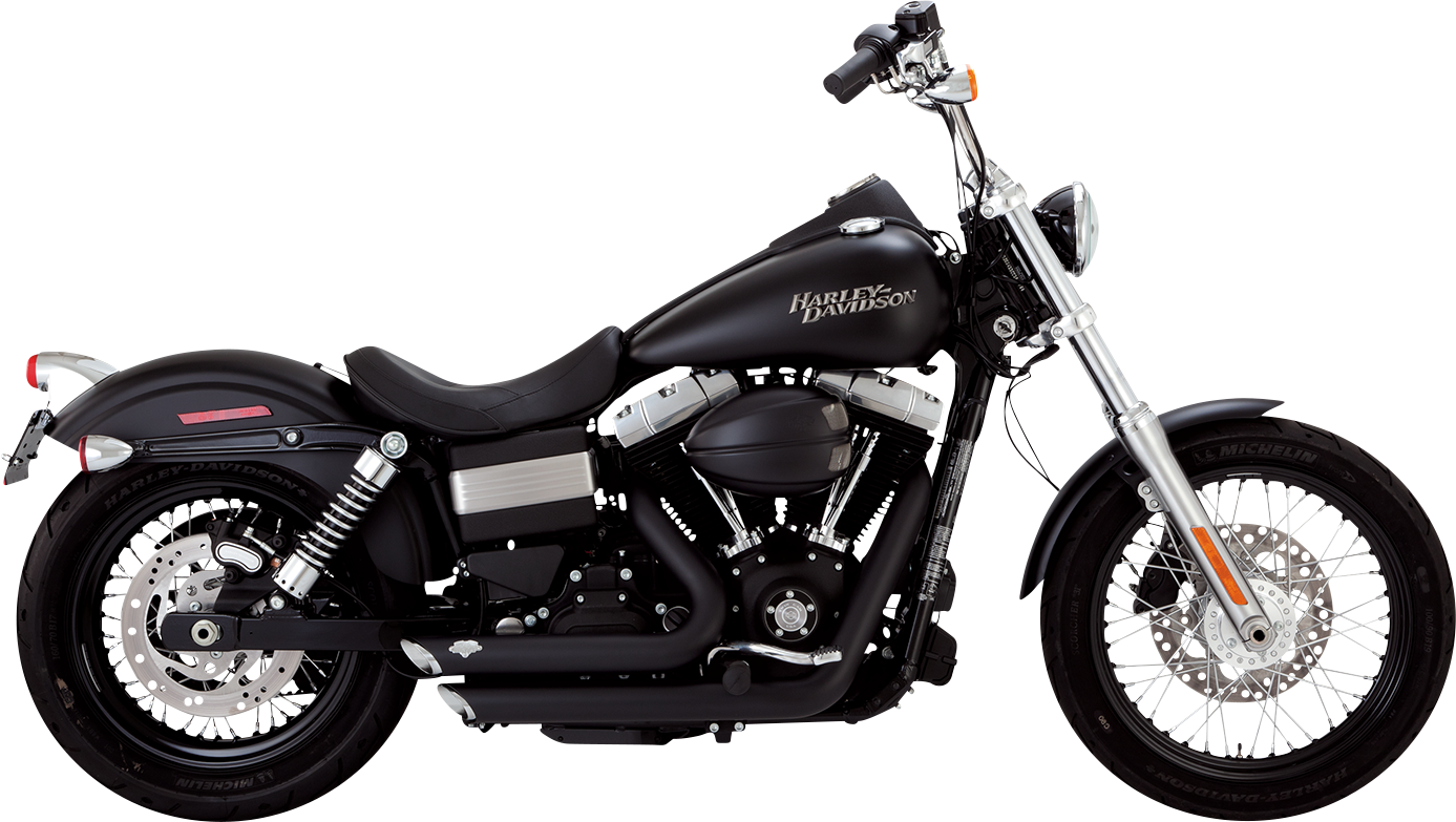 Vance & Hines Shortshots Staggered Exhaust System with PCX Technology - Matte Black 47327