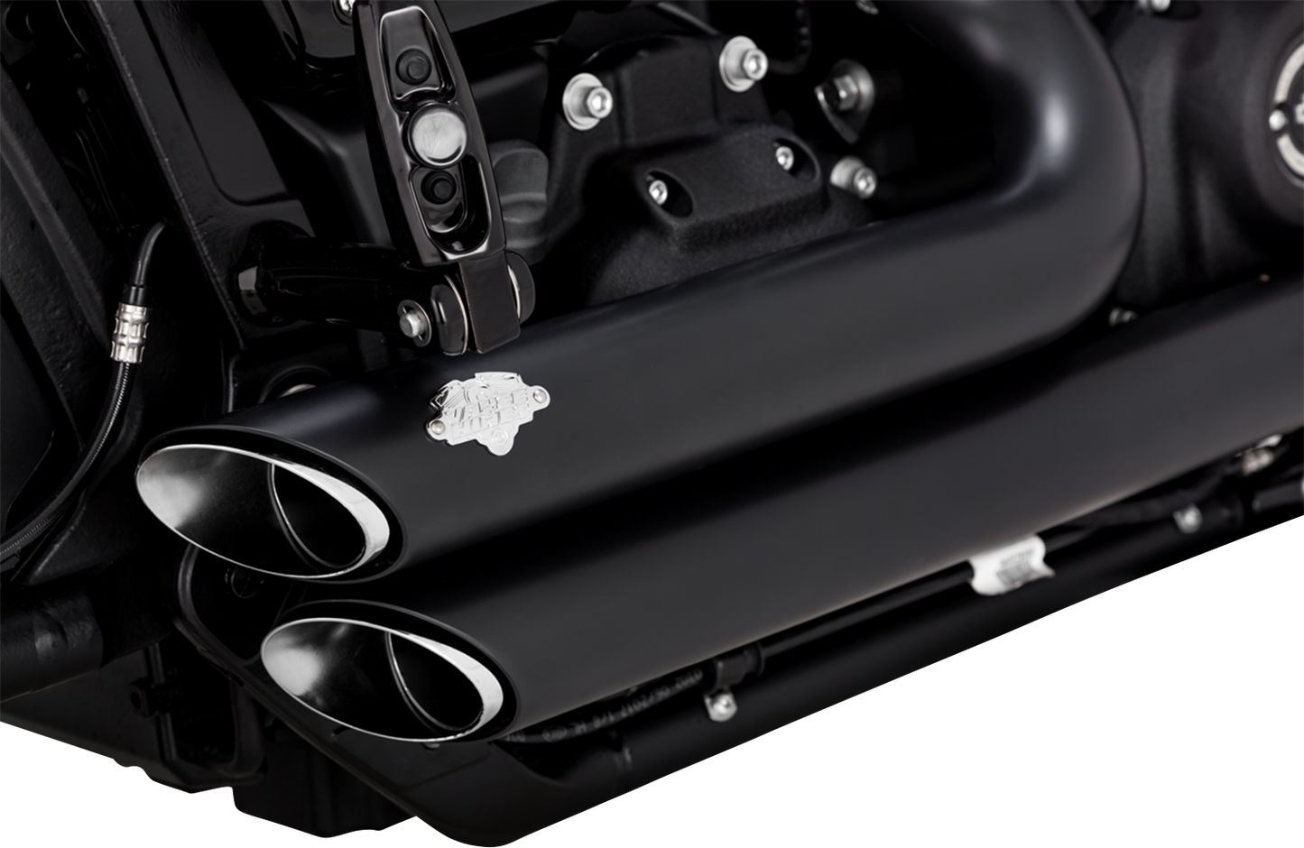 Vance & Hines Shortshots Staggered Exhaust System - Matte Black (Part #47333)