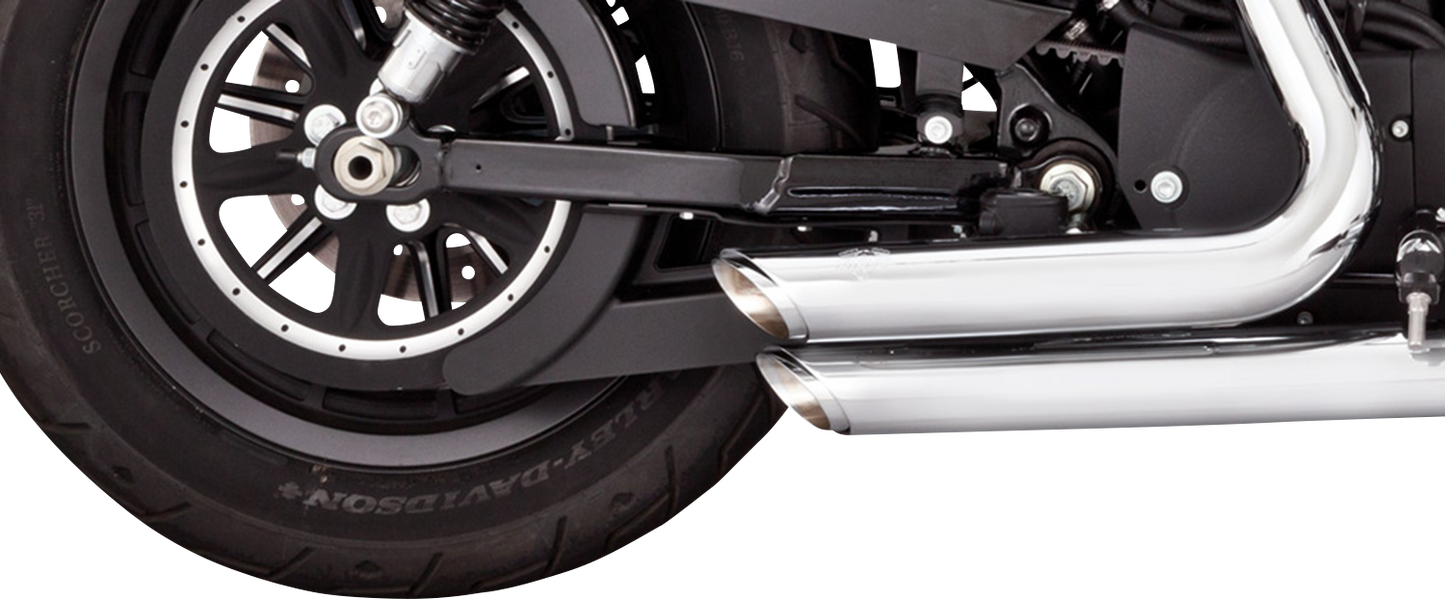 Vance & Hines Shortshots Staggered Exhaust System with PCX Technology - Chrome (Part #17329)