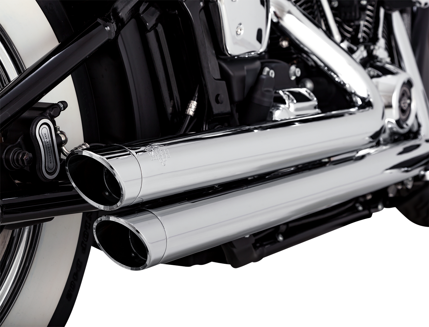 Vance & Hines Big Shots Staggered Exhaust System Chrome Part 17341