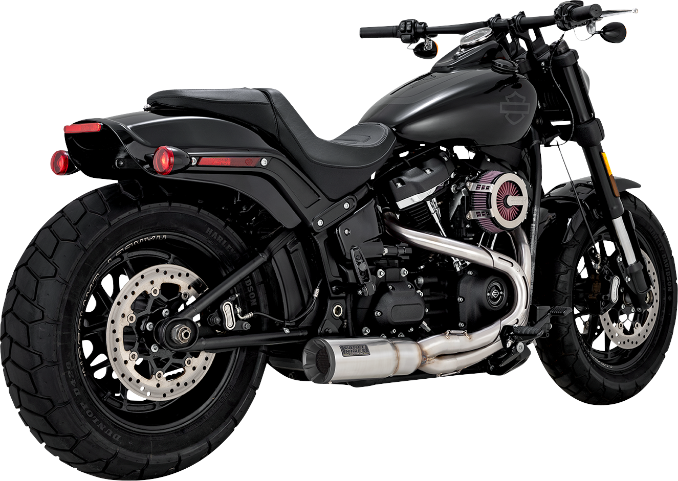 VANCE & HINES 2-into-1 Hi-Output Short Exhaust System - Stainless Steel - Brushed 27331