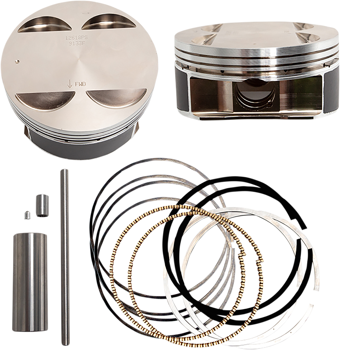 S&S CYCLE Big Bore Piston Kit - 124" - +.010 - M8 (Part Number 920-0141)