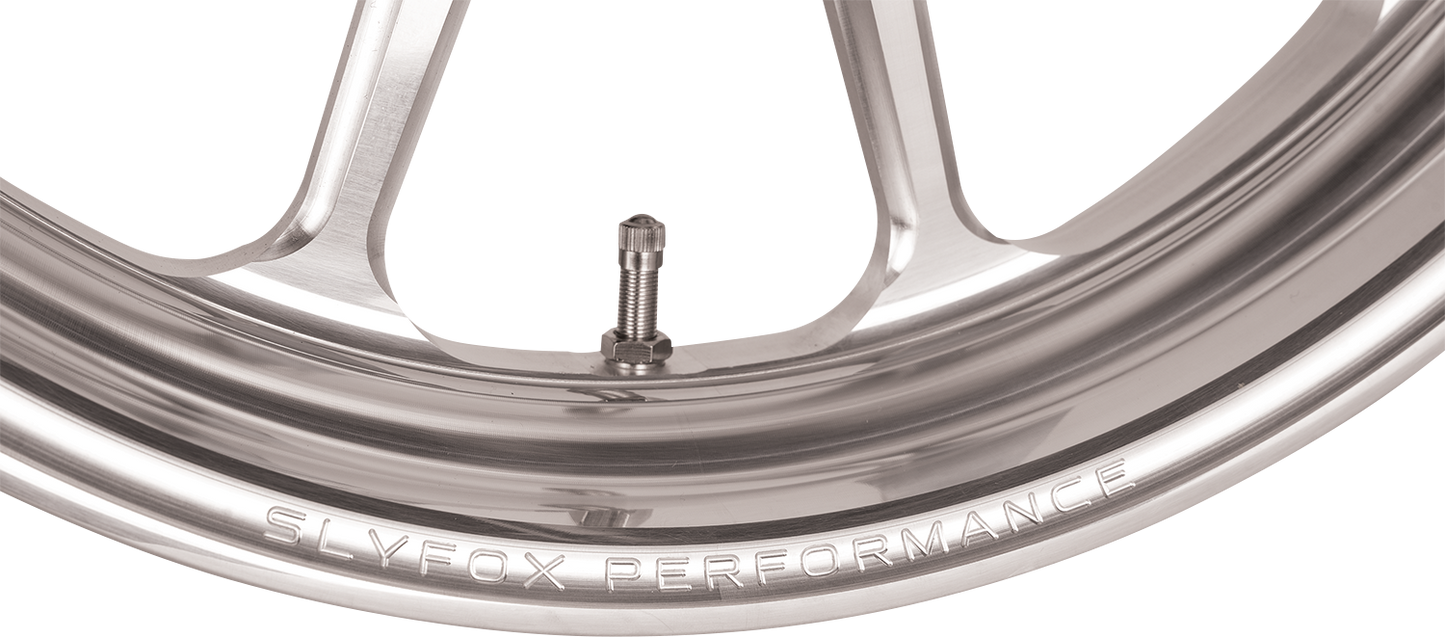 SLYFOX Track Pro Rear Wheel for 2019-2023 Models – 18x5.5 Machined Aluminum with ABS Compatibility, Part #12697814RSLYAPM