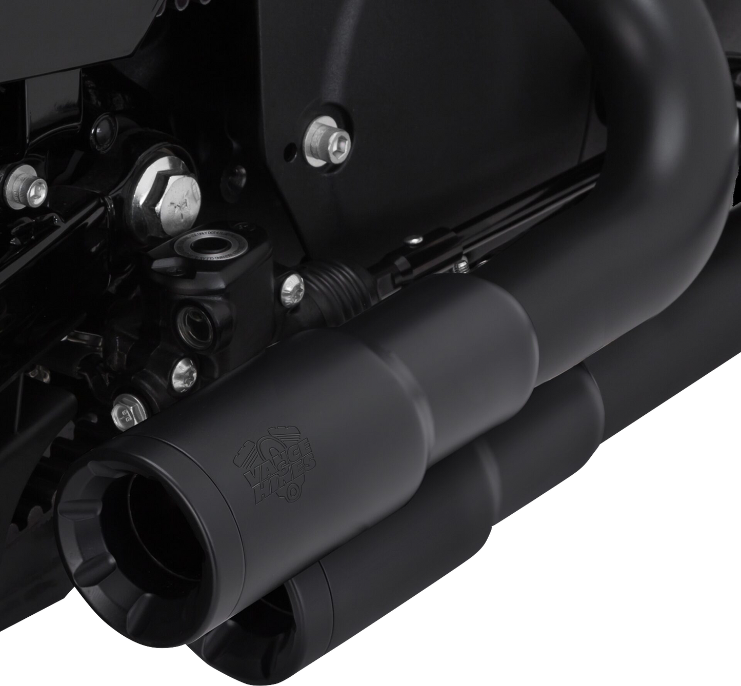 Vance & Hines 46374 Mini Grenades 2-Into-2 Exhaust System with Black Finish