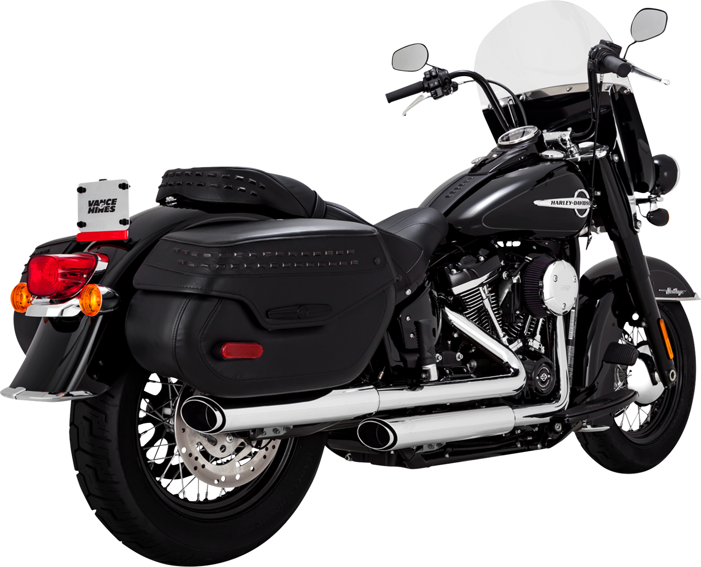 Vance & Hines 3-Inch Twin Slash Slip-On Muffler Chrome Part 16379
