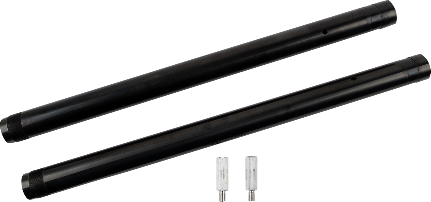 CUSTOM CYCLE ENGINEERING Fork Tube - 43 mm - LH 25" | RH 24-3/4" (+2") - Black DLC 710055