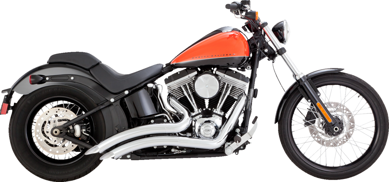 Vance & Hines 26079 Big Radius 2-into-2 Exhaust System with Full Header and Muffler Heat Shield, Chrome