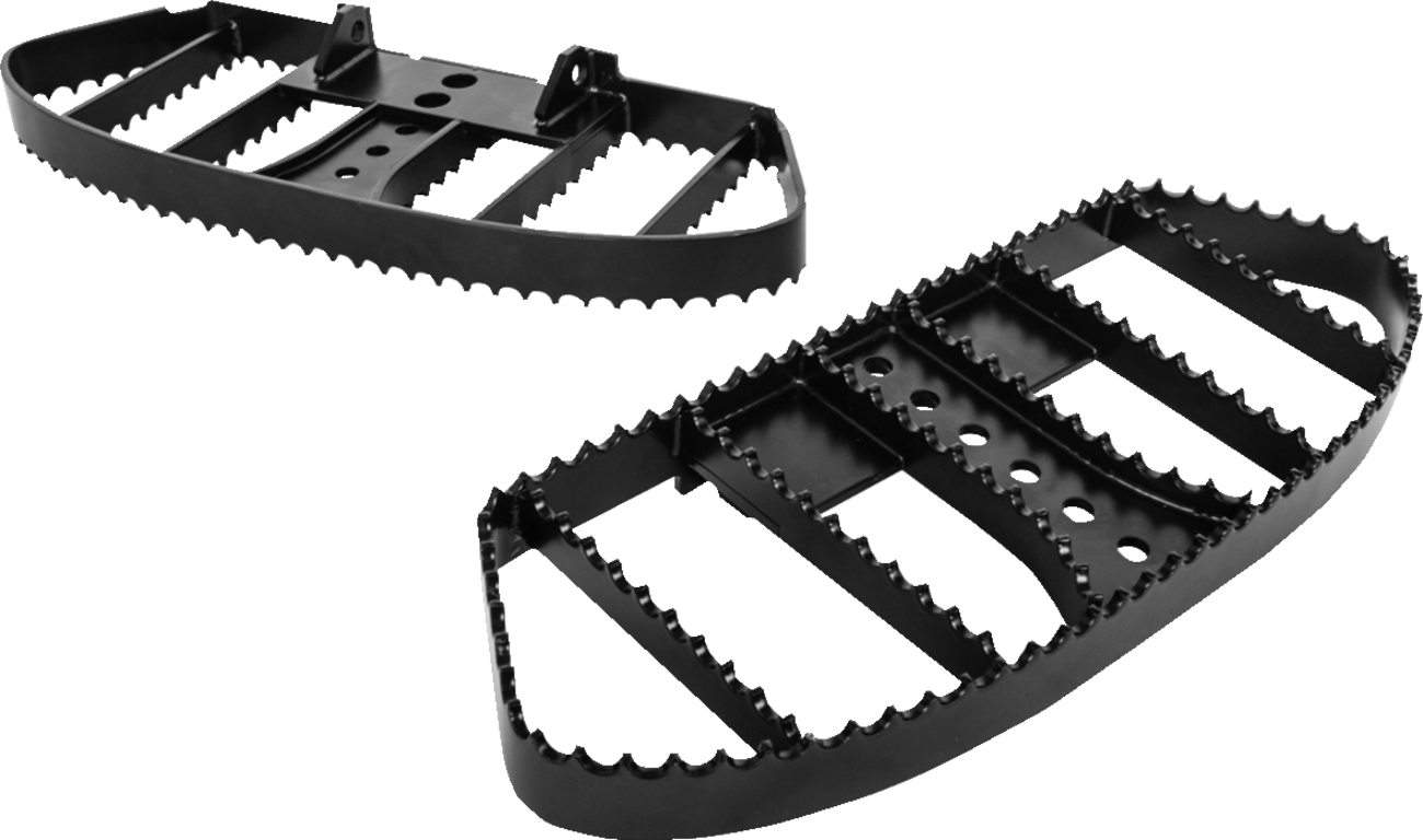 BURLY BRAND MX Driver Floorboards - Black - FL B13-1052B