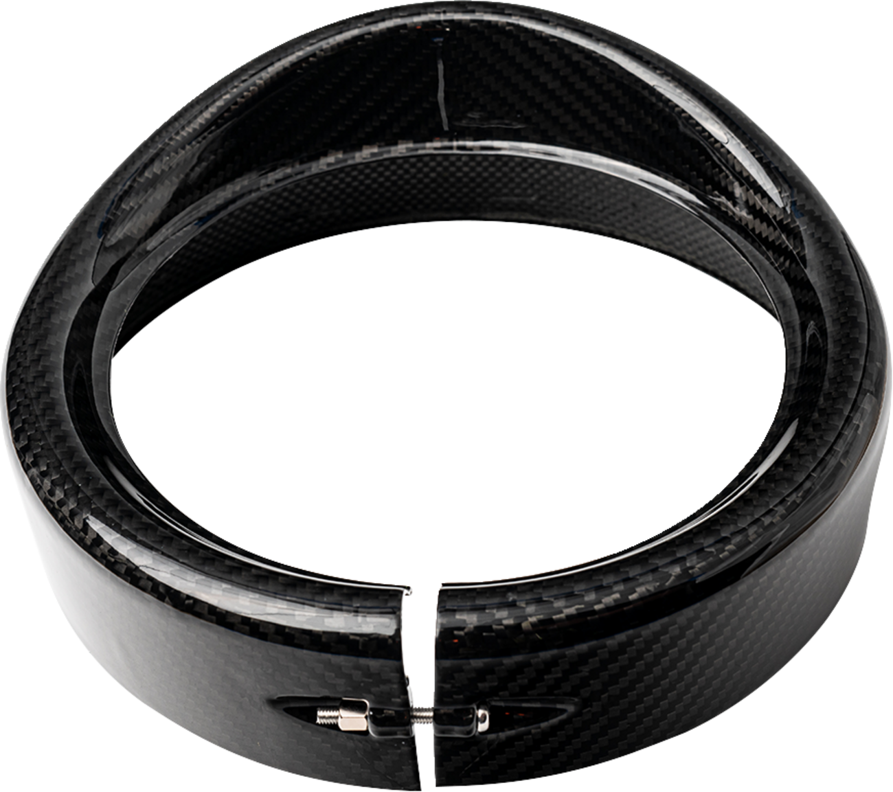 SLYFOX 1508-3111 Headlight Trim with Visor for 7-Inch Lights - Gloss Carbon Fiber Finish