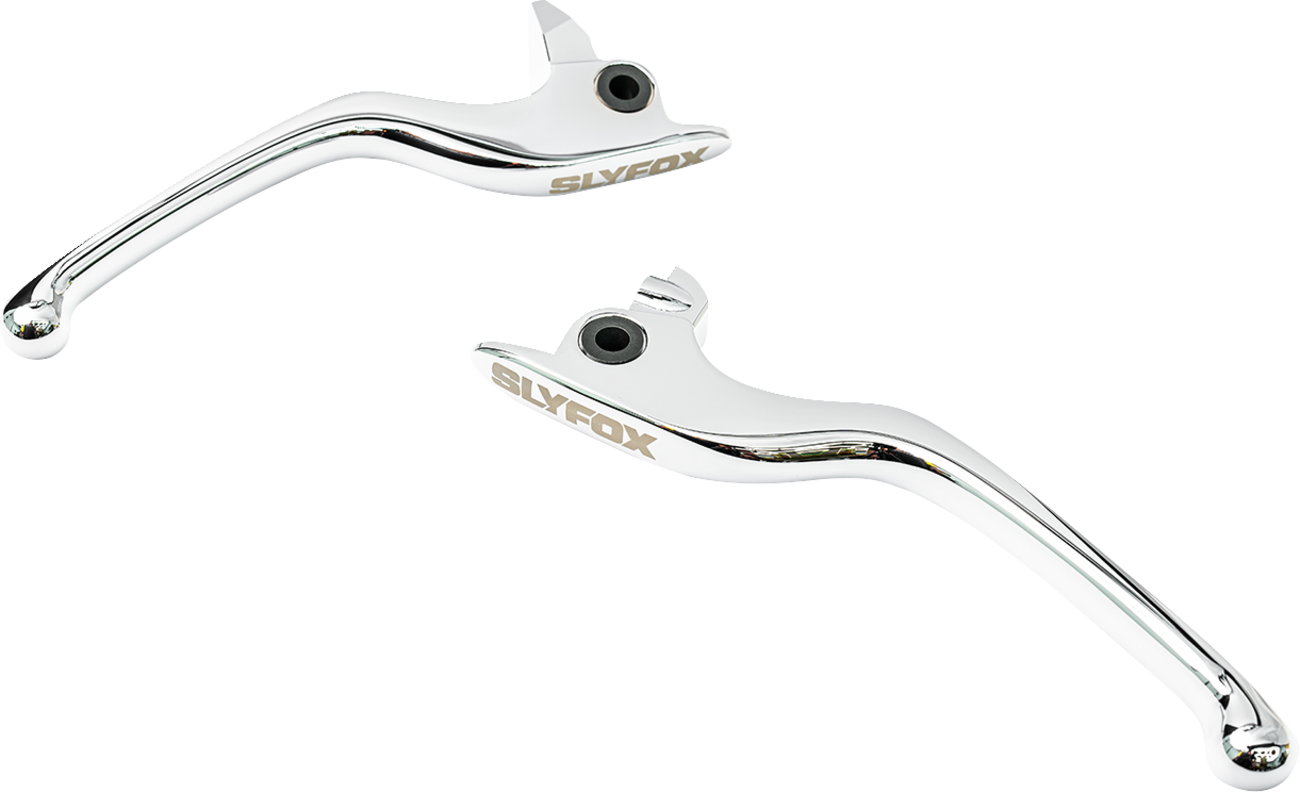 SLYFOX Hand Levers for Harley Touring Models - Chrome Brake and Clutch Set, Part Number 1014-XCXA-CH