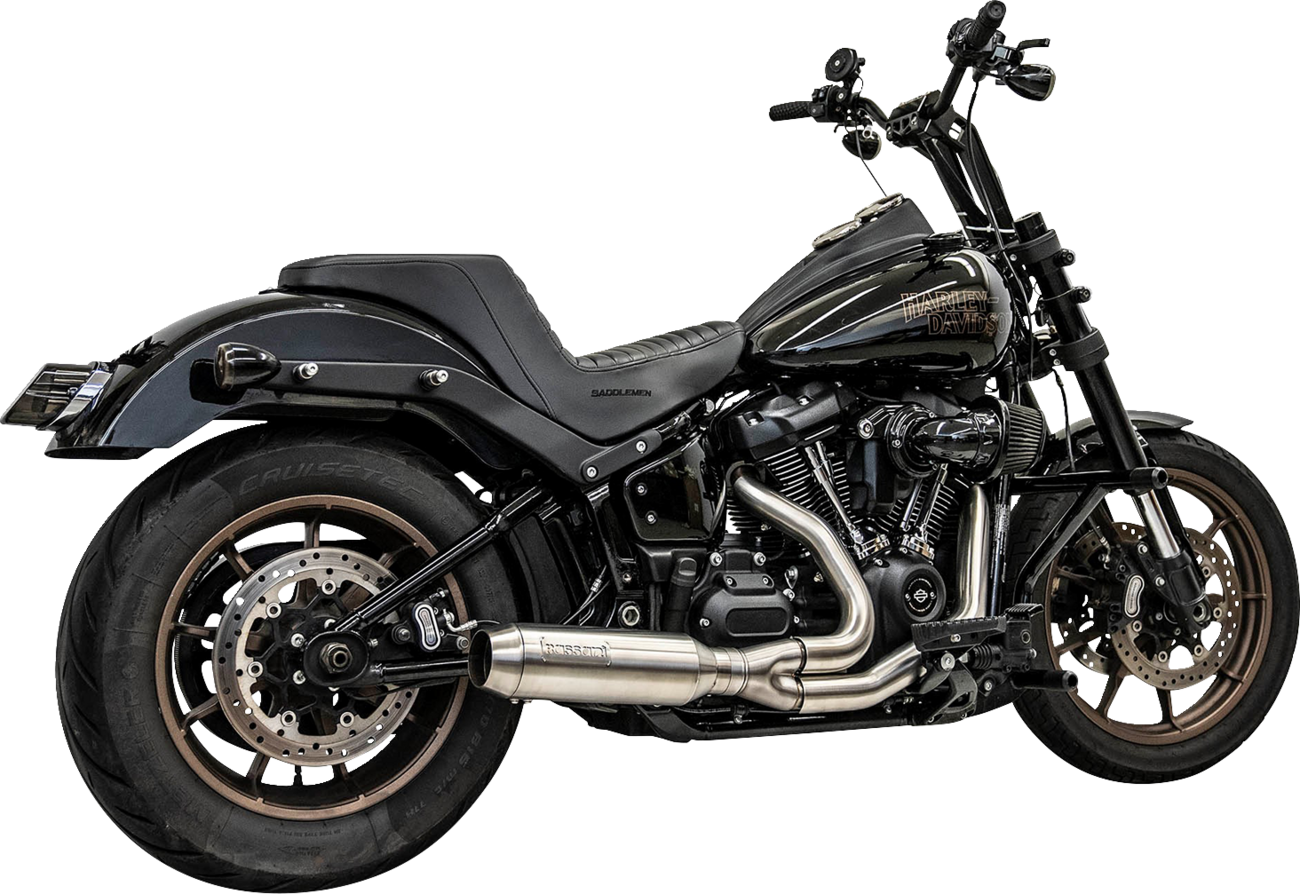 BASSANI XHAUST 2-into-1 Exhaust System with Superbike Muffler - Stainless Steel - Catalytic Converter - 49 State 1S77SSE