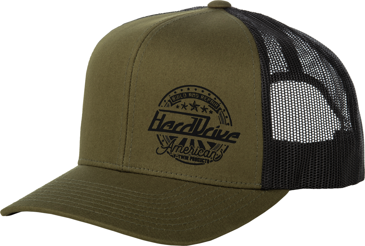 Harddrive Emblem Hat Black and OD Green by HARDDRIVE - Part #800-0210