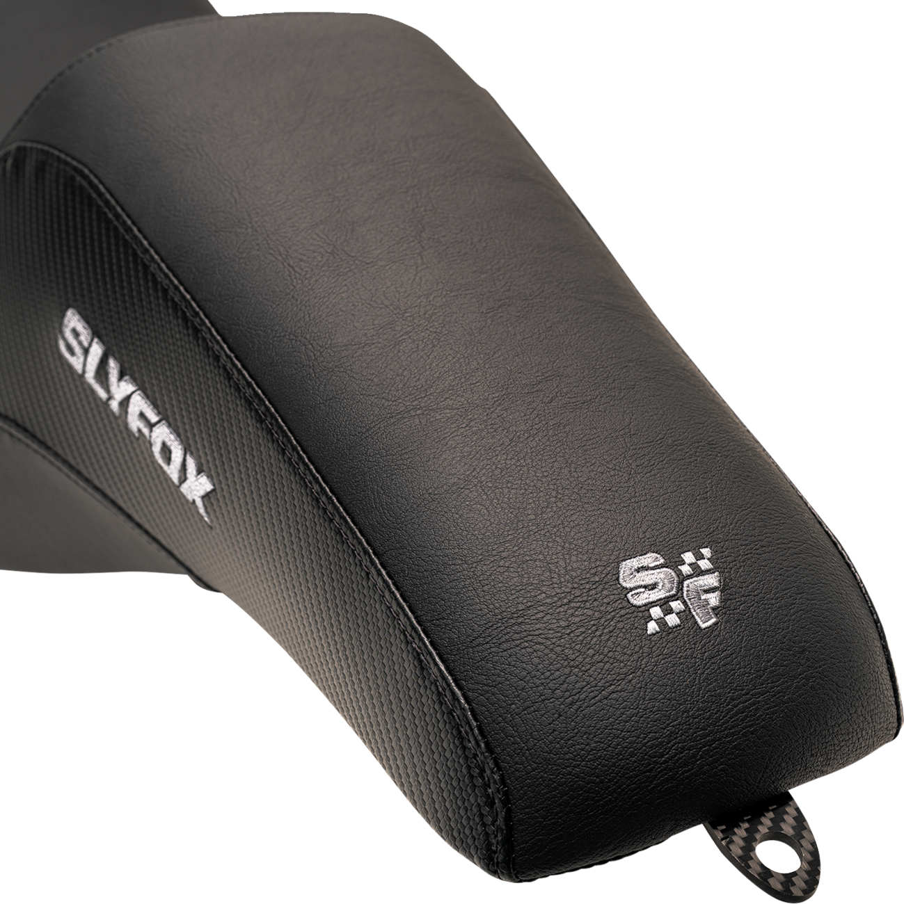 SLYFOX Drifter Seat Gray Logo with Carbon Fiber Sides - Compatible with FL '08-'23 - Part #0801-1615
