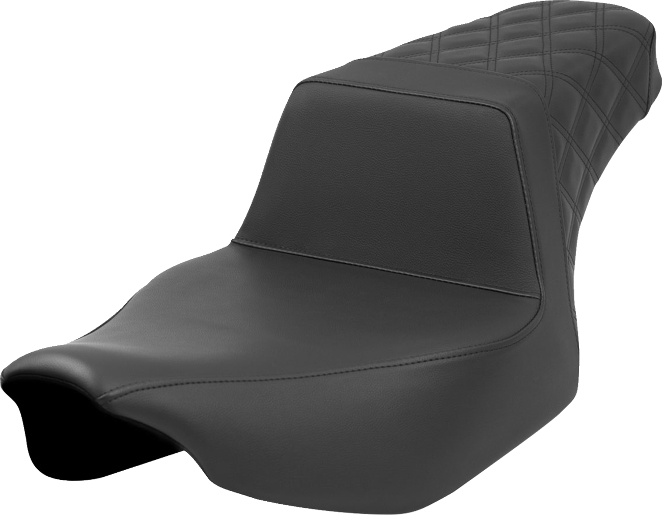 Saddlemens Step-Up Rear Lattice Stitch Extended Reach Motorcycle Seat for FL 2023-2024, Part 823-07E-173