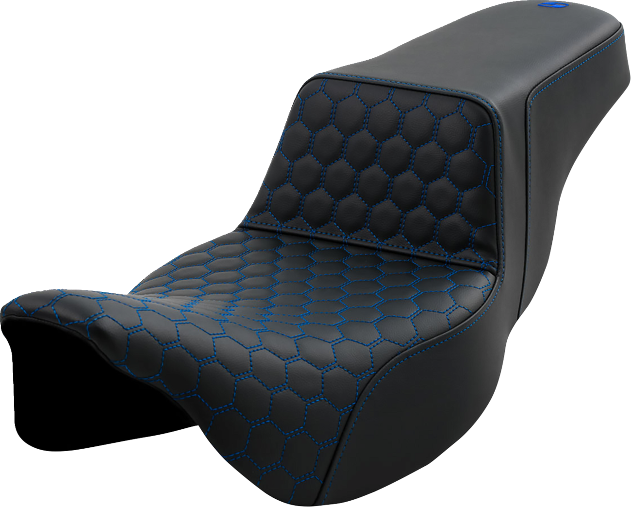 SADDLEMEN Step-Up Seat with Honeycomb Pattern for Harley FL 2008-2023 - Part 808-07B-17801
