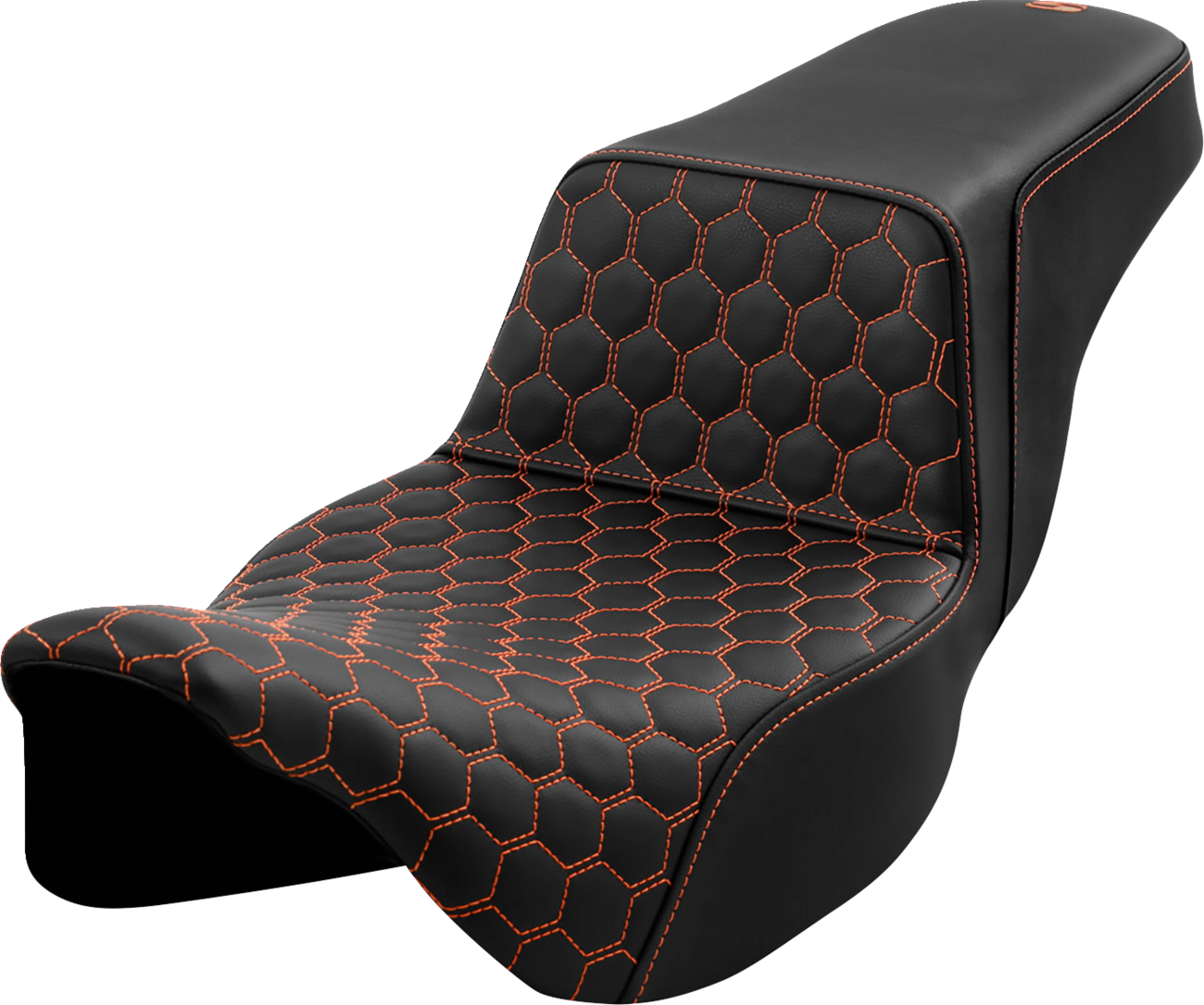 SADDLEMEN Step-Up Seat with Honeycomb Pattern for FL 2008-2023, Extended Reach, Stitching - Part