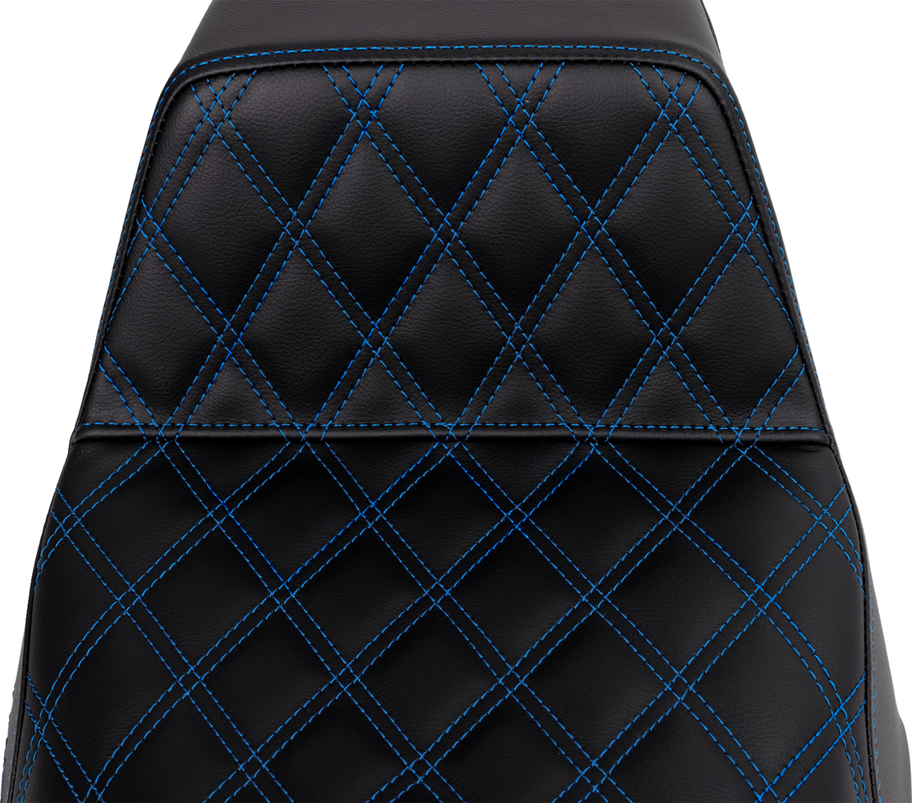 SADDLEMEN Step-Up Front Seat with Lattice Stitch - Blue Stitch for FLH/FLT 2008-2023, Part 808-07B-17201