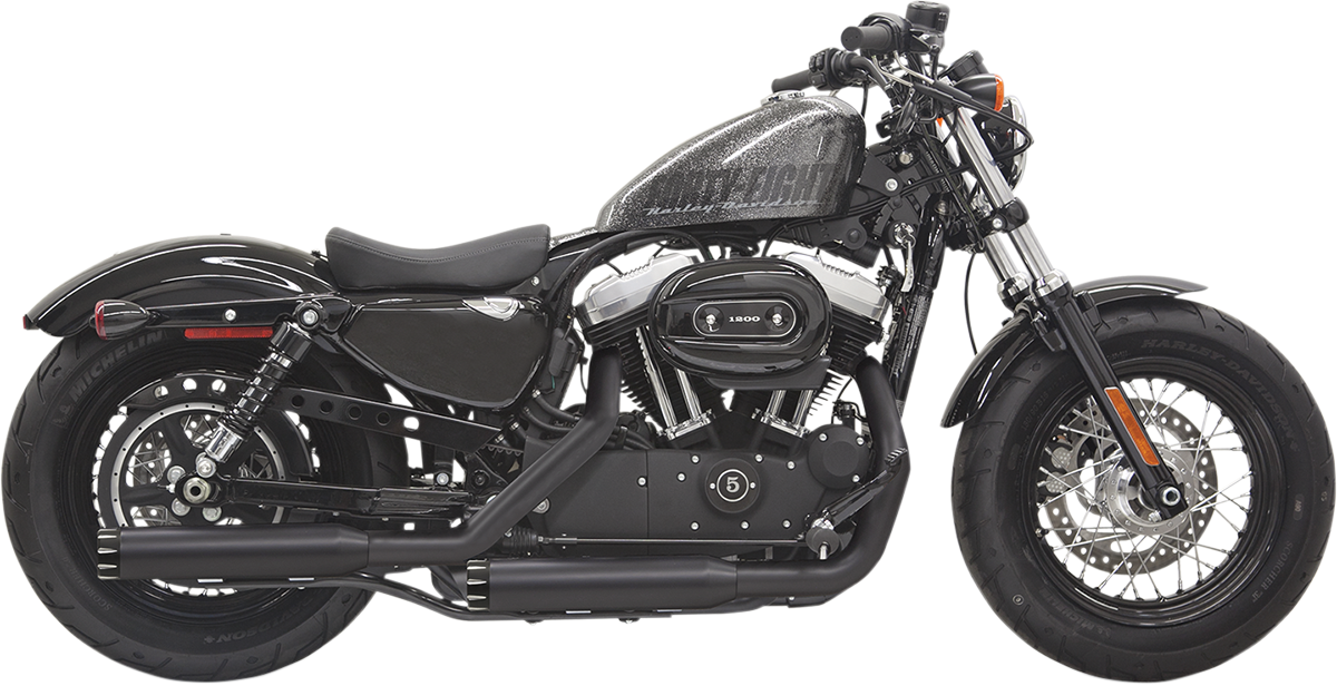 BASSANI XHAUST Firepower Series Slip-On Mufflers - Fluted - Sportster